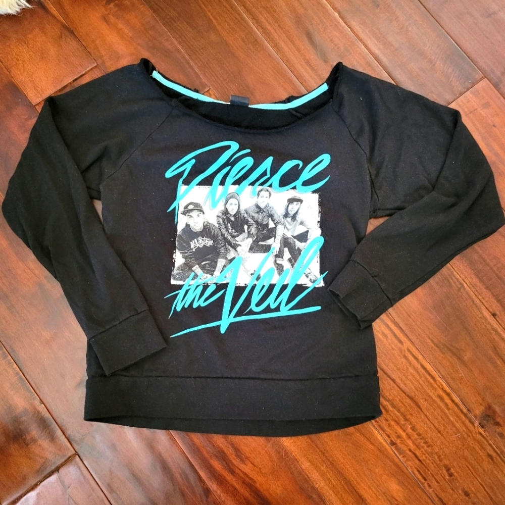 Pierce The Veil Off-the-Shoulder Photo Sweatshirt
